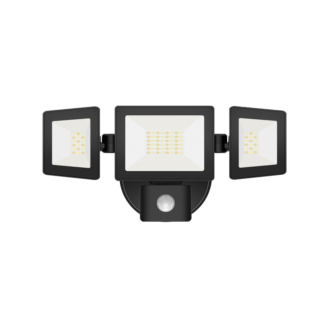 Sebor IP65 Exterior LED Security Light with Sensor, 30W, CCT, Black