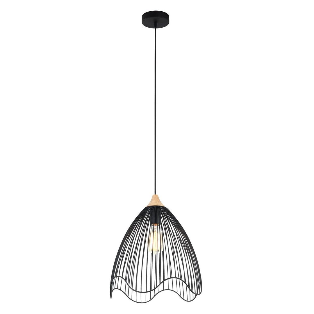 Spiaggia Iron Wire Pendant Light, Slim, Black