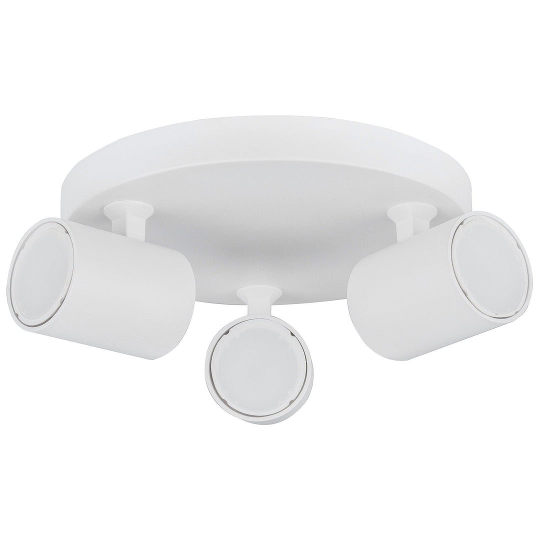 Speed Metal Round Base Spotlight, 3 Light, GU10, White