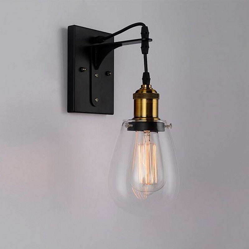 Strung Metal & Glass Wall Light