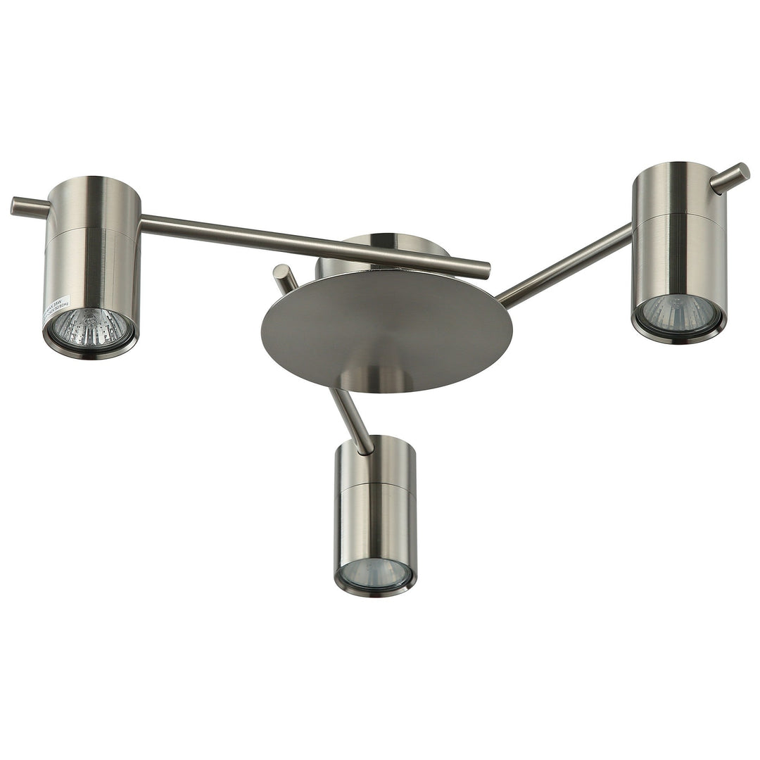 Tache Aluminium Batten Fix Ceiling Light, 3 Light, Chrome