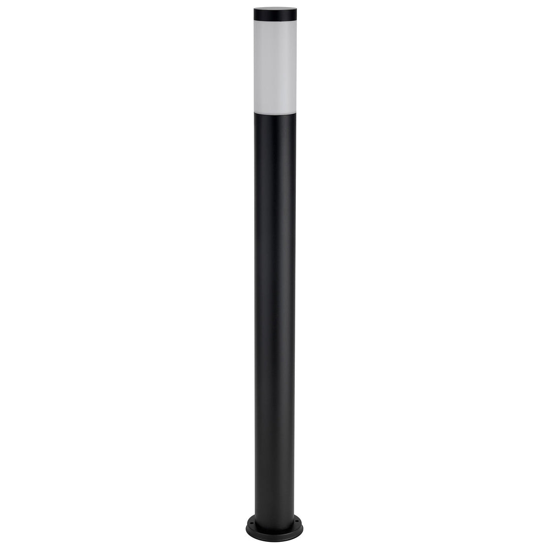 Torre IP44 Stainless Steel Garden Bollard Light, Large, Black