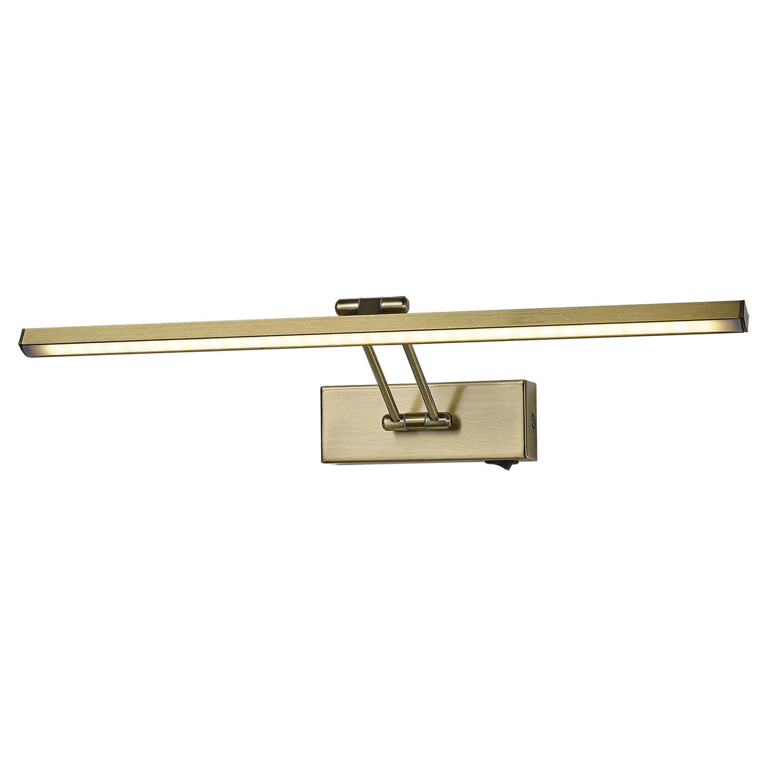 Vanidad IP44 Dimmable LED Adjustable Vanity / Picture Light, CCT, Antique Brass
