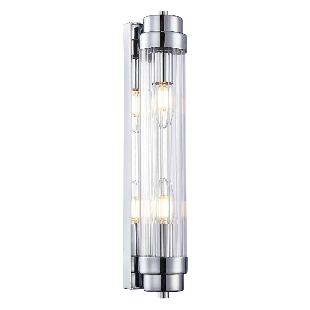 Varillas Glass & Iron Wall Light, Chrome