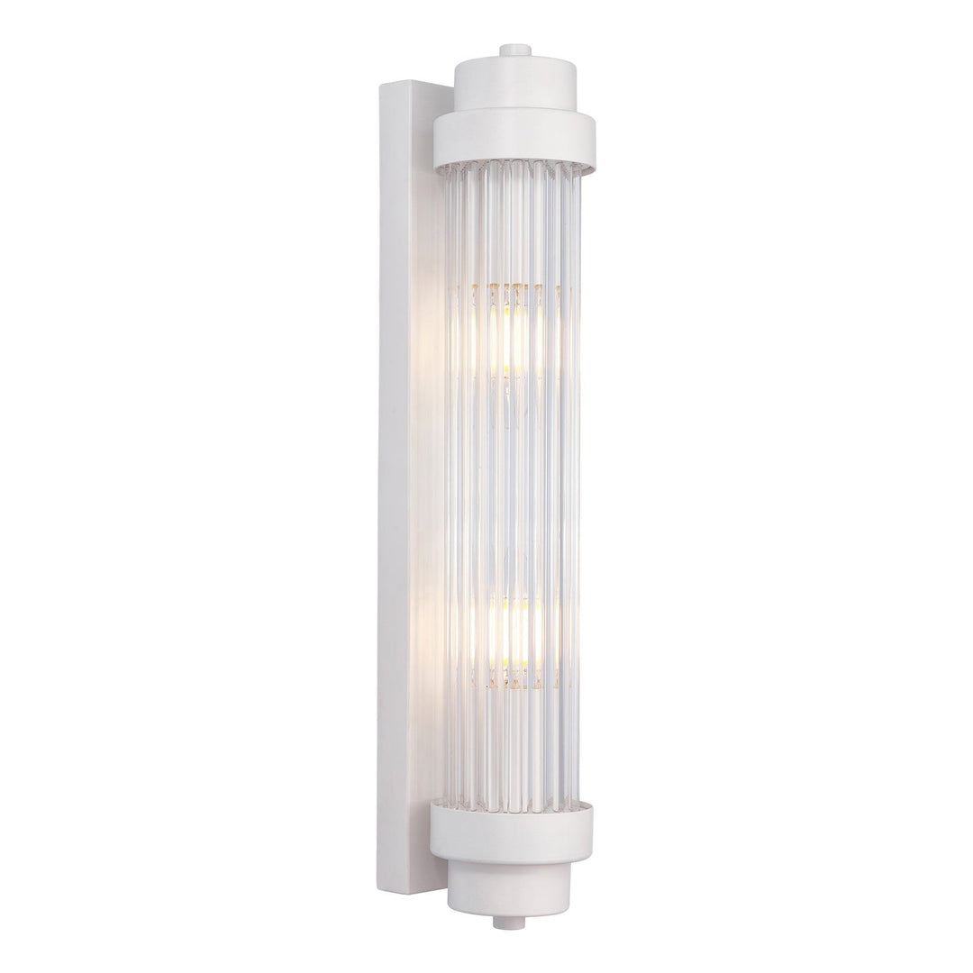 Varillas Glass & Iron Wall Light, White