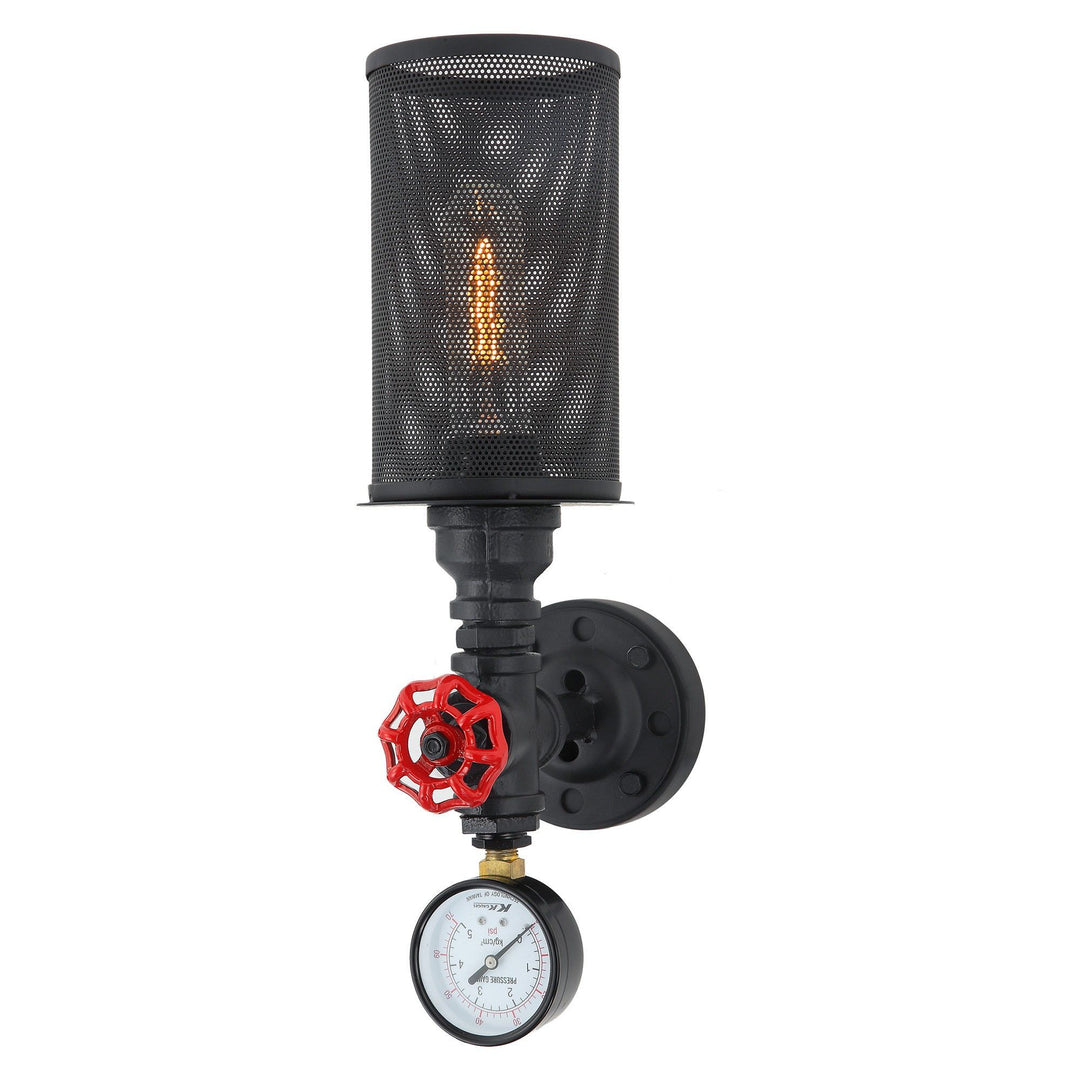 Veneto Iron 1 Light Wall Sconce, Black