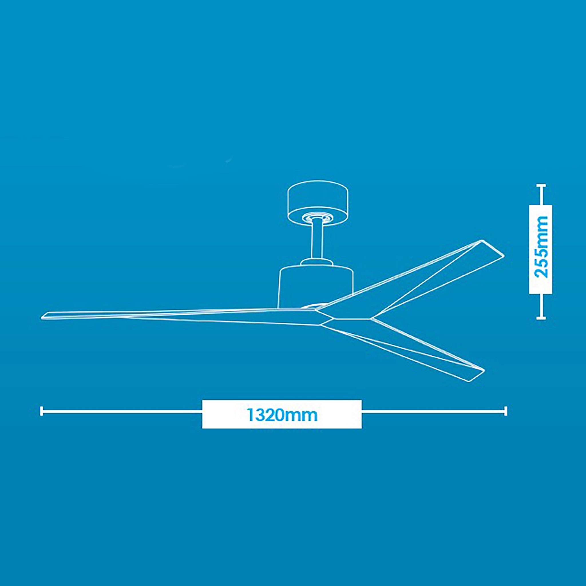 Vencha Bronte 52" (1320mm) DC Ceiling Fan with Remote - Dubbo Lighting Centre