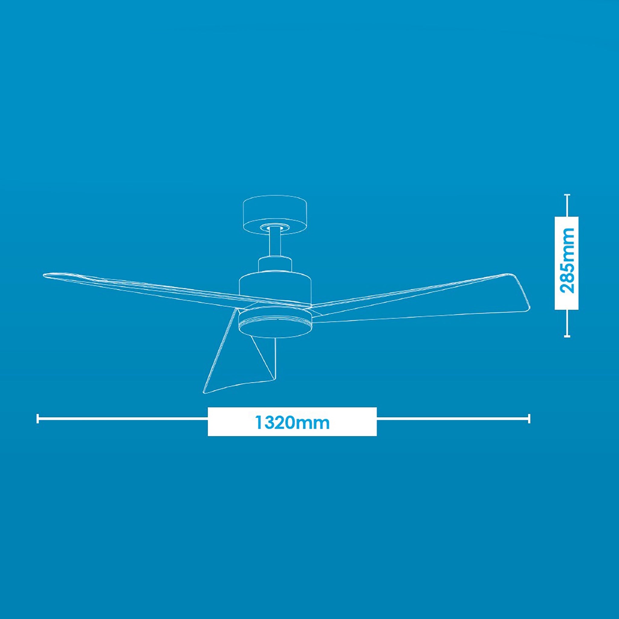 Vencha Bronte 52" DC Ceiling Fan with Light and Remote - Dubbo Lighting Centre