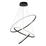 Vencha Crown 3 Ring Pendant Light | Black - Dubbo Lighting Centre