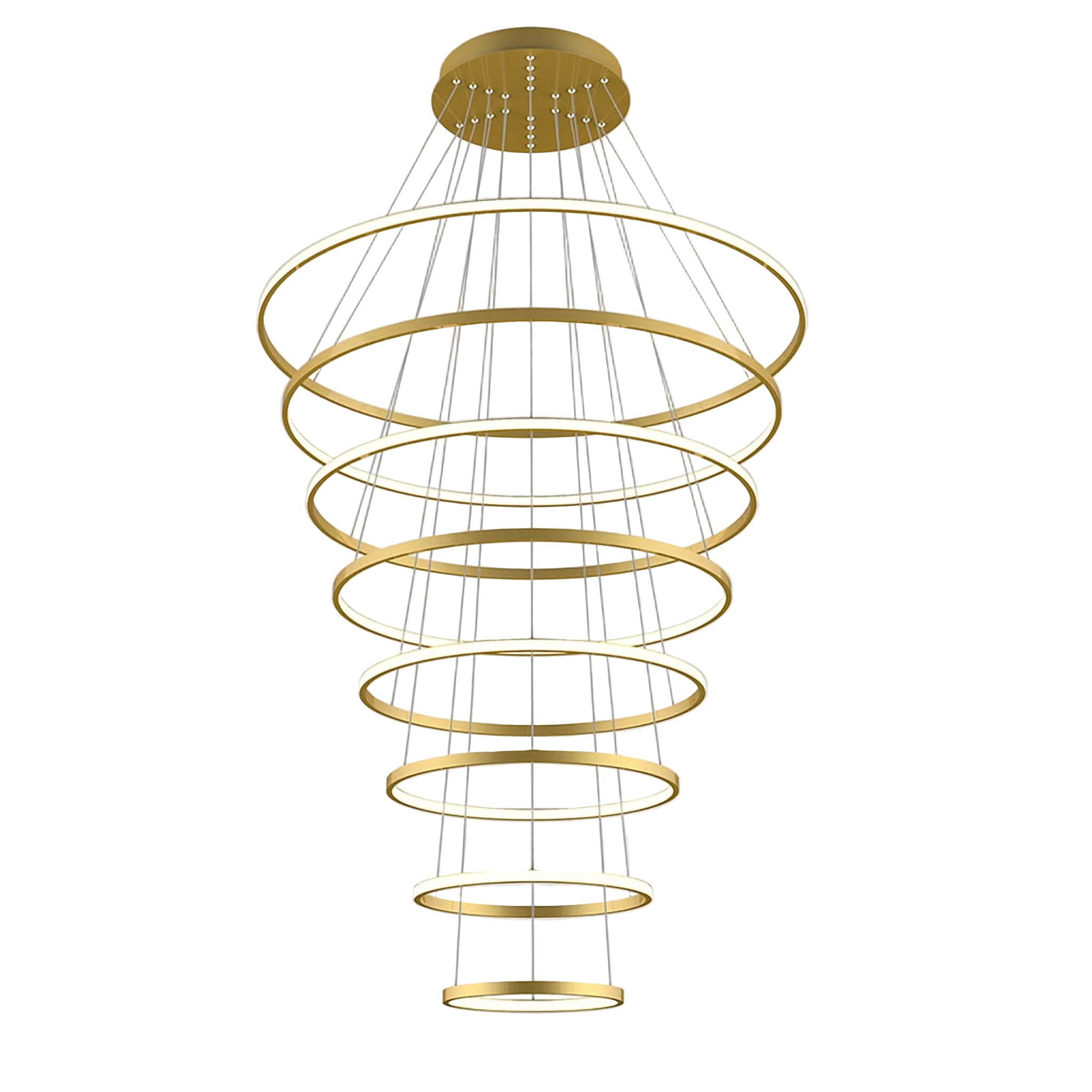 Vencha Crown 8 Ring 3000K Pendant Light | Gold - Dubbo Lighting Centre
