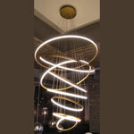 Vencha Crown 8 Ring 3000K Pendant Light | Gold - Dubbo Lighting Centre