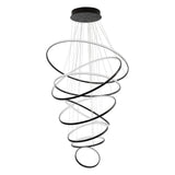 Vencha Crown 8 Ring Pendant Light | Black - Dubbo Lighting Centre