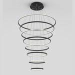 Vencha Crown 8 Ring Pendant Light | Black - Dubbo Lighting Centre