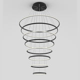 Vencha Crown 8 Ring Pendant Light | Black - Dubbo Lighting Centre