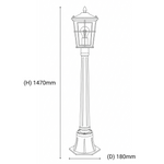 Vencha Eden Exterior Post Light - Dubbo Lighting Centre