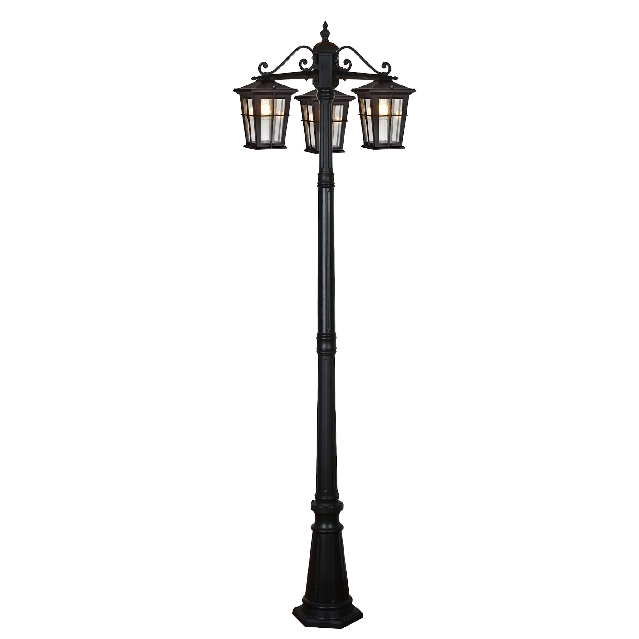 Vencha Eden Exterior Triple Head Post Light - Dubbo Lighting Centre