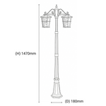 Vencha Eden Exterior Twin Head Post Light - Dubbo Lighting Centre