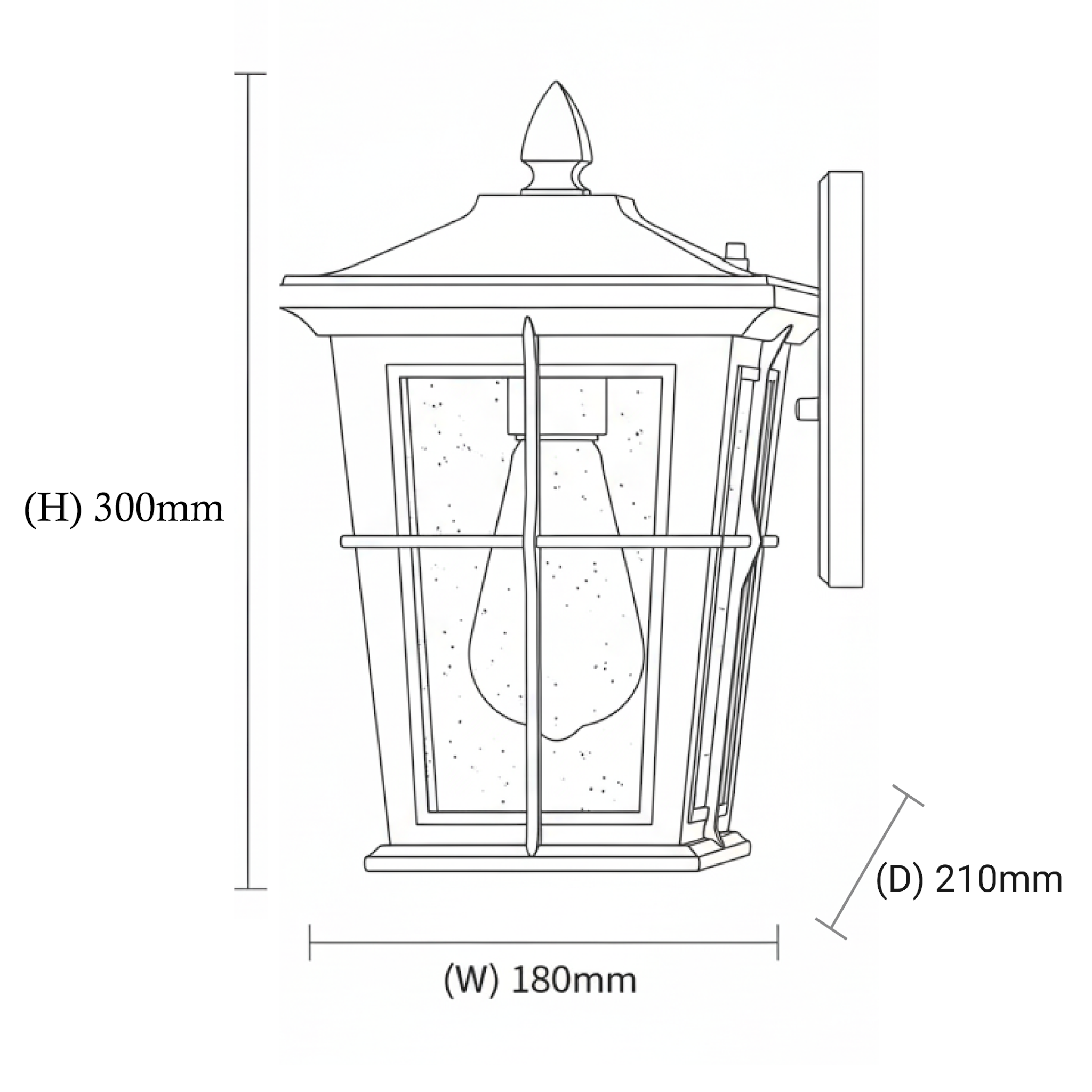 Vencha Eden Exterior Wall Light - Dubbo Lighting Centre