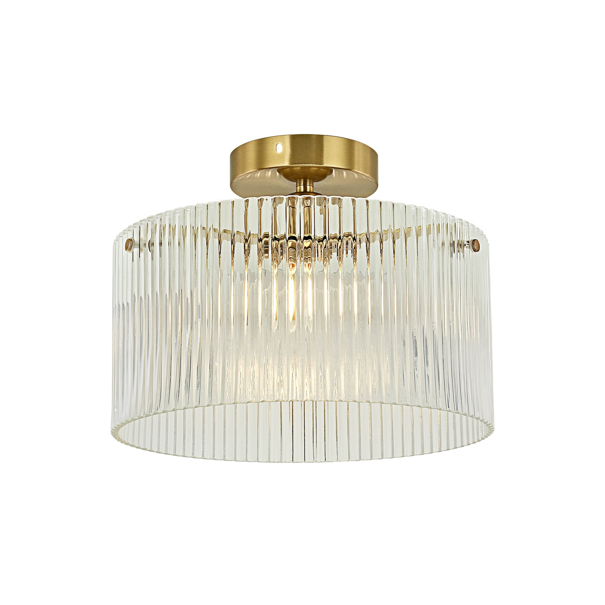 Vencha Medici Round Ribbed Glass CTC Light | Gold - Dubbo Lighting Centre