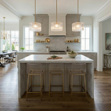 Vencha Medici Round Ribbed Glass Pendant Light | Gold - Dubbo Lighting Centre