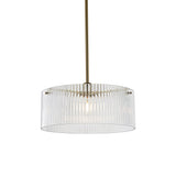 Vencha Medici Round Ribbed Glass Pendant Light | Gold - Dubbo Lighting Centre