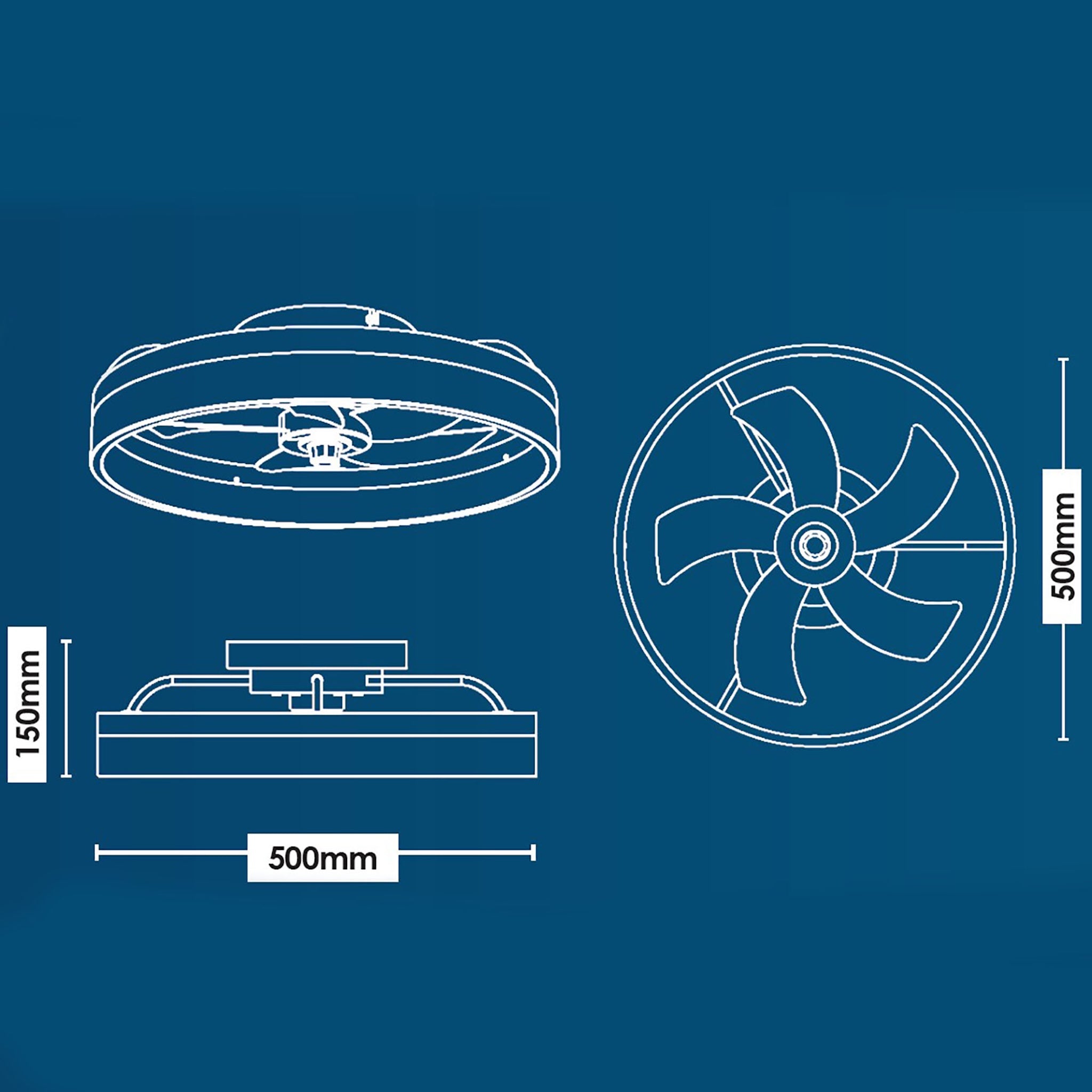 Vencha Tron 20" DC Ceiling Fan with Light and Remote - Dubbo Lighting Centre