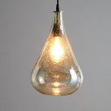 Lustre Glass Pendant Light, Teardrop, Pale Green
