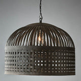 Esch Woven Metal Strips Pendant Light, Large, Antique Black