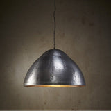 Jermyn Riveted Iron Dome Pendant Light, Large, Zinc
