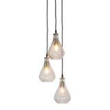 Lustre Glass Cluster Pendant Light, Teardrop, Clear