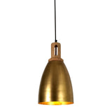 Lewis Iron Pendant Light, Antique Brass