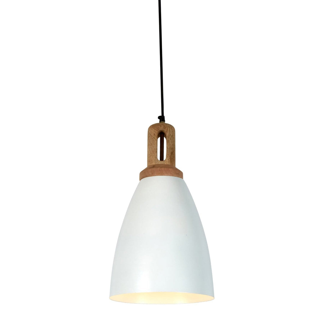 Lewis Iron Pendant Light, White