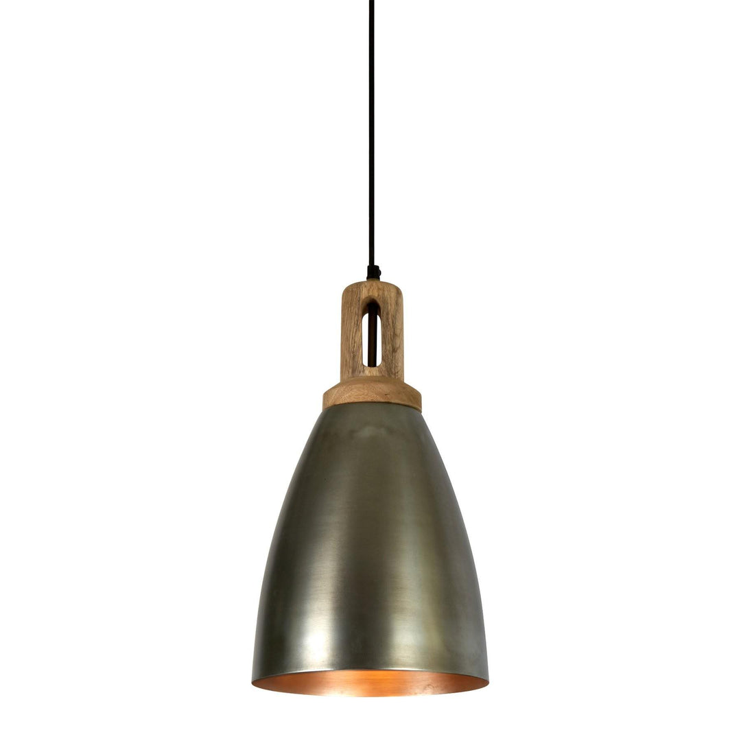 Lewis Iron Pendant Light, Zinc