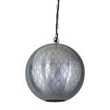 Mamba Perforated Metal Round Pendant Light, Nickel