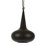 Cobra Perforated Metal Conical Pendant Light, Black
