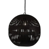 Esch Woven Metal Strips Ball Pendant Light, Antique Black