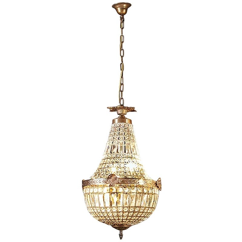 Empire Brass & Glass Pendant Light, Small
