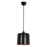 Portofino Metal Pendant Light, Medium, Black / Copper