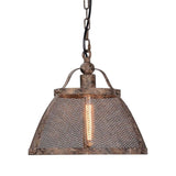 Lorenzo Metal Mesh Pendant Light, Large, Rust