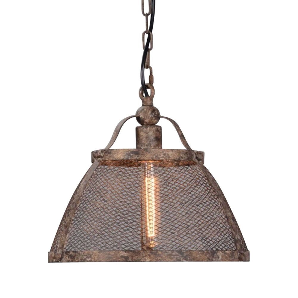 Lorenzo Metal Mesh Pendant Light, Large, Rust