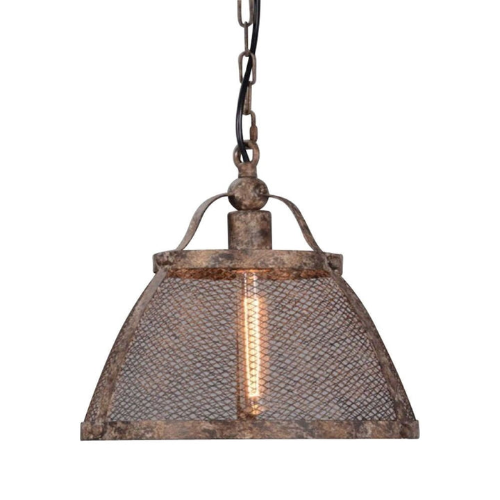 Lorenzo Metal Mesh Pendant Light, Large, Rust