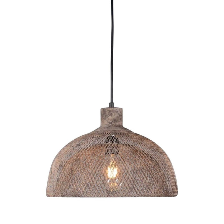 Valentino Metal Mesh Pendant Light, Medium, Rust