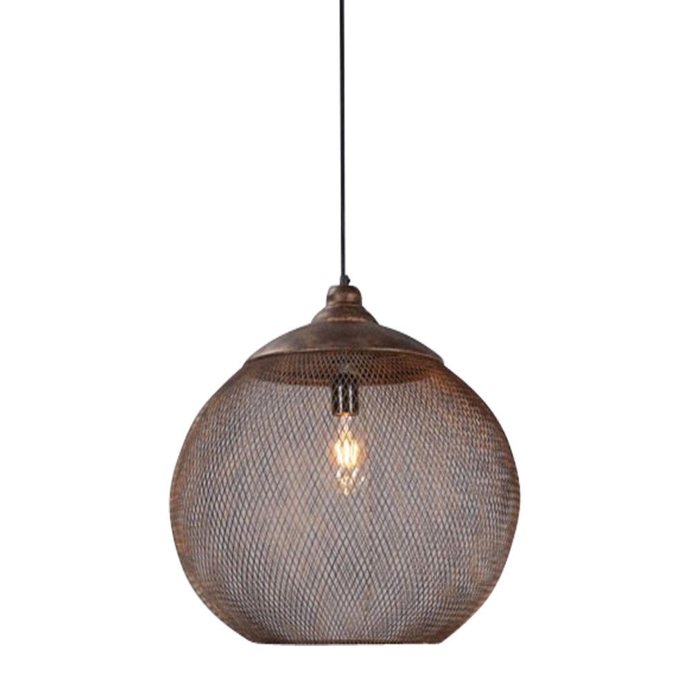 Carlo Metal Mesh Pendant Light, Large, Rust