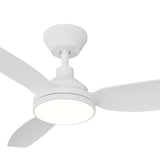 Calibo Sora 48" DC Ceiling Fan with LED Light, Wall Control and Remote | White