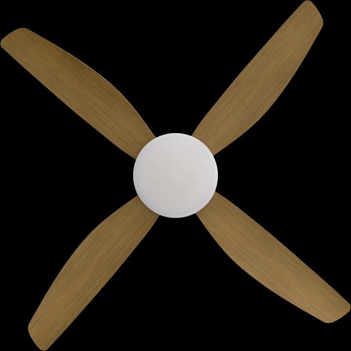 Calibo Vanga 52" DC Smart Ceiling Fan with LED Light and Remote Control | White and Teak