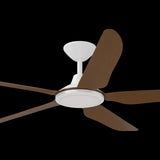 Calibo Storm 56" (1430mm) 5 Blade 18W Tricolour LED Light Indoor/Outdoor DC Ceiling Fan & Remote | White & Koa