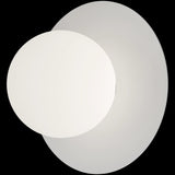 Calibo Crest Opal Glass 120mm Orb Wall Light Round Plate 200mm | White