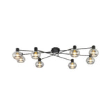 Telbix Marbell 8 Light Close to Ceiling Light | Black