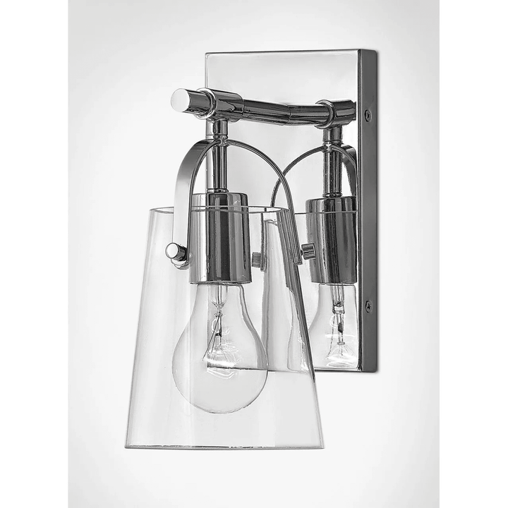 Hinkley Foster Modern Glass Wall Light (E27) | Chrome