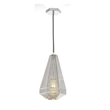 Chrome 1 Light Magnus Metal Geometric Caged Pendant | Large